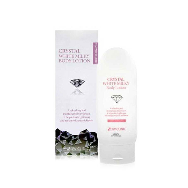 3W Clinic Crystal White Milky Body Lotion bottle
